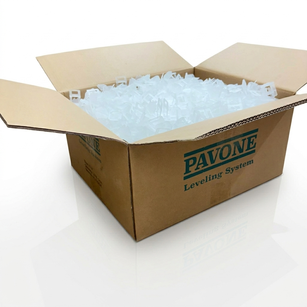 PAVONE Tile Leveling System - 1/16" (1.5mm) Clips [2000 clips]