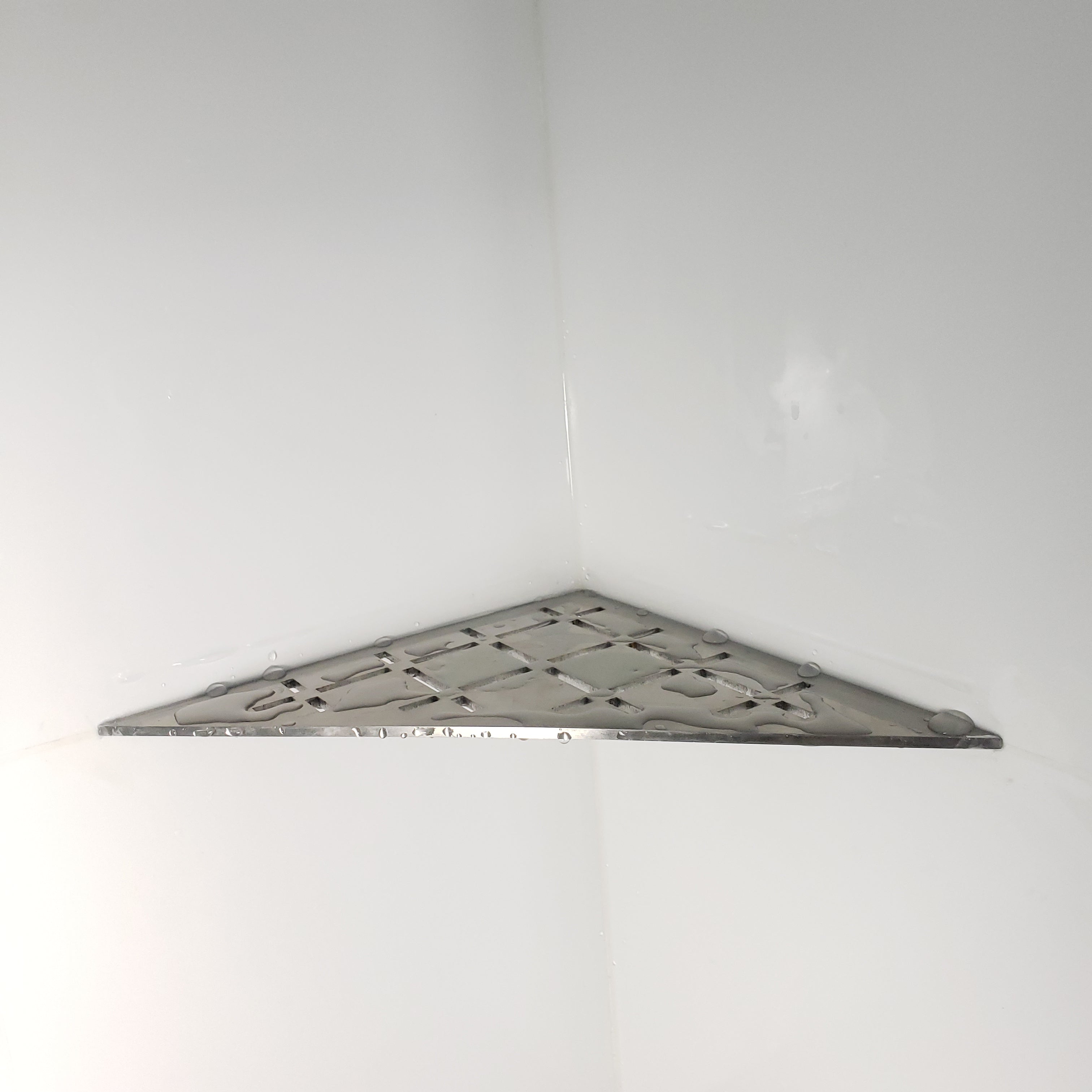 FROSCH Stainless Steel Shower Shelf, Corner - Triangle (Brushed) [BOX of 10 Shelves]