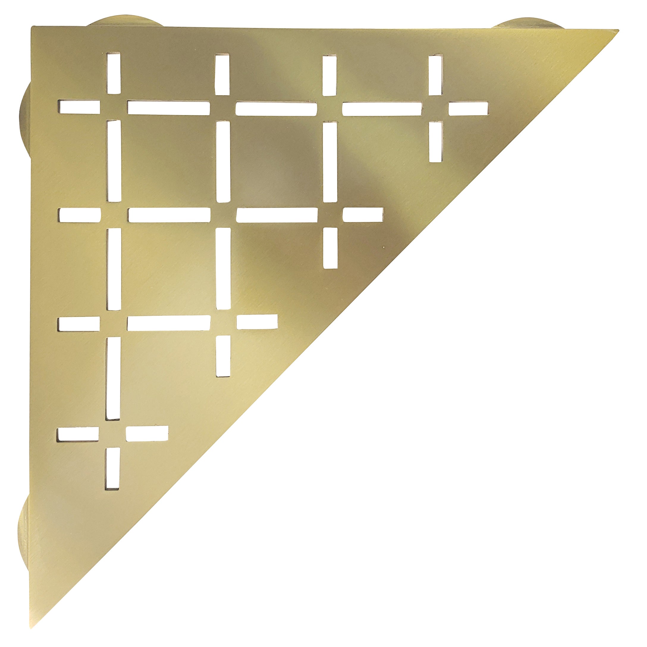 FROSCH Stainless Steel Shower Shelf, Corner - Triangle (Brushed Brass) [BOX of 10 Shelves]