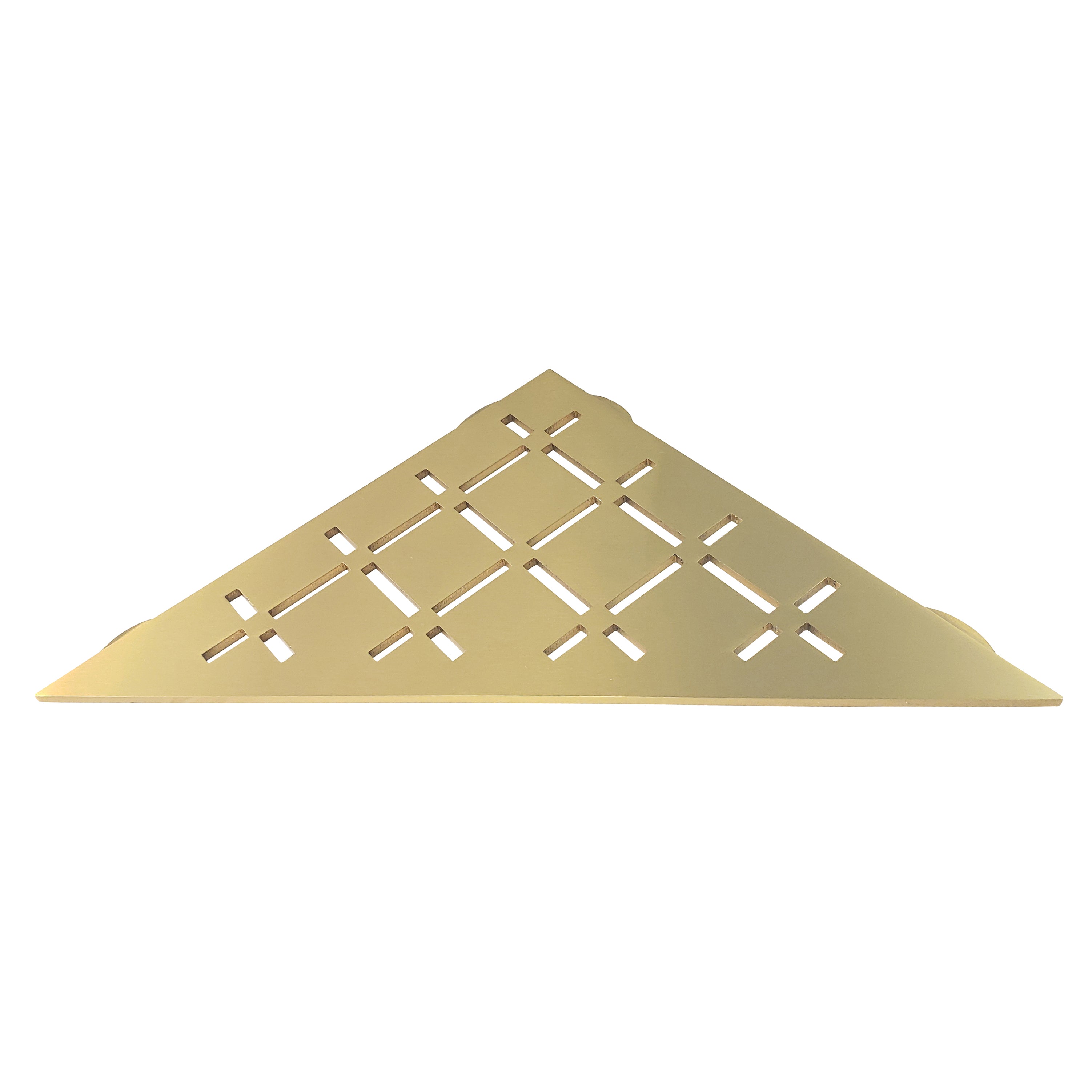 FROSCH Stainless Steel Shower Shelf, Corner - Triangle (Brushed Brass) [BOX of 10 Shelves]