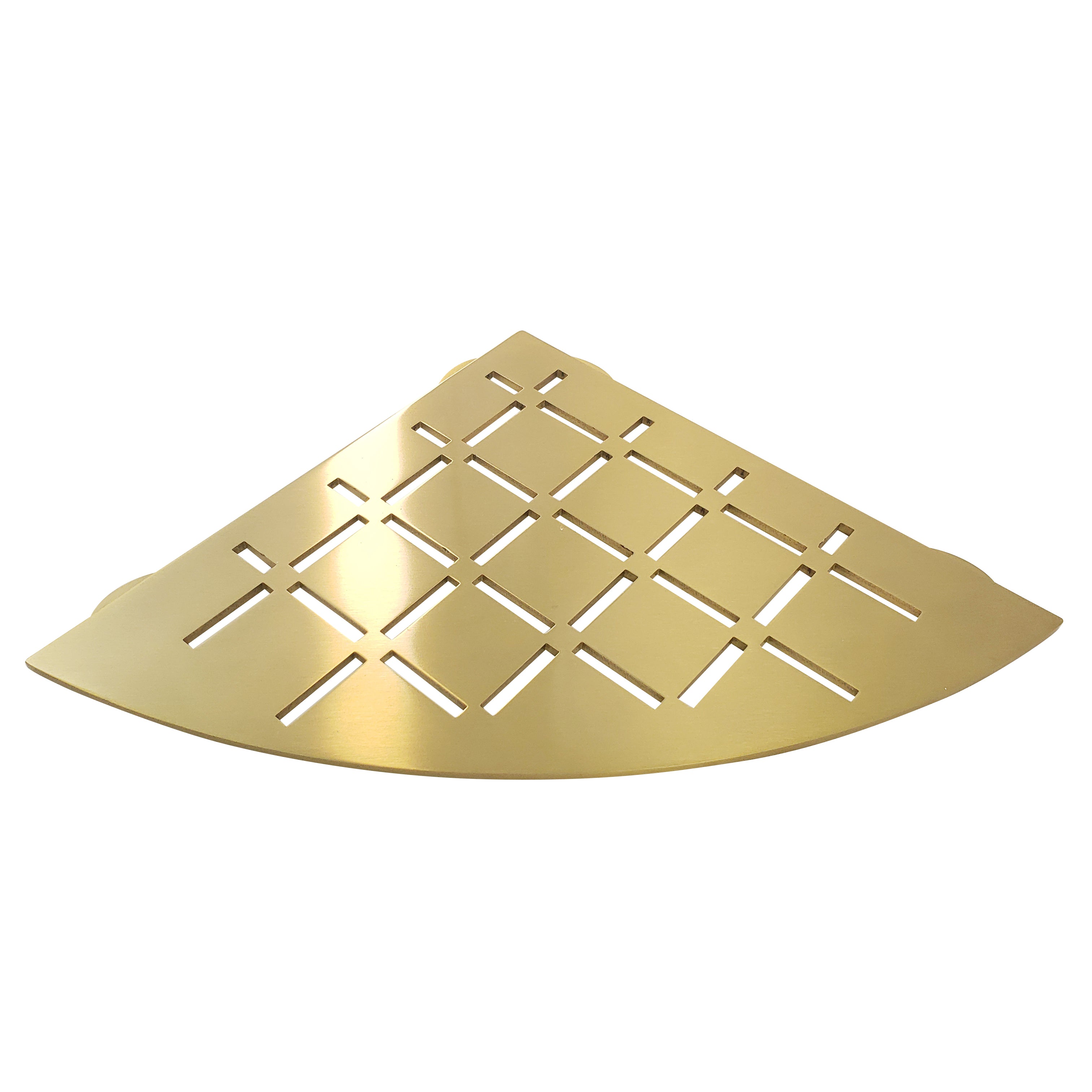 FROSCH Stainless Steel Shower Shelf, Corner - Quadrant (Brushed Brass) [BOX of 10 Shelves]
