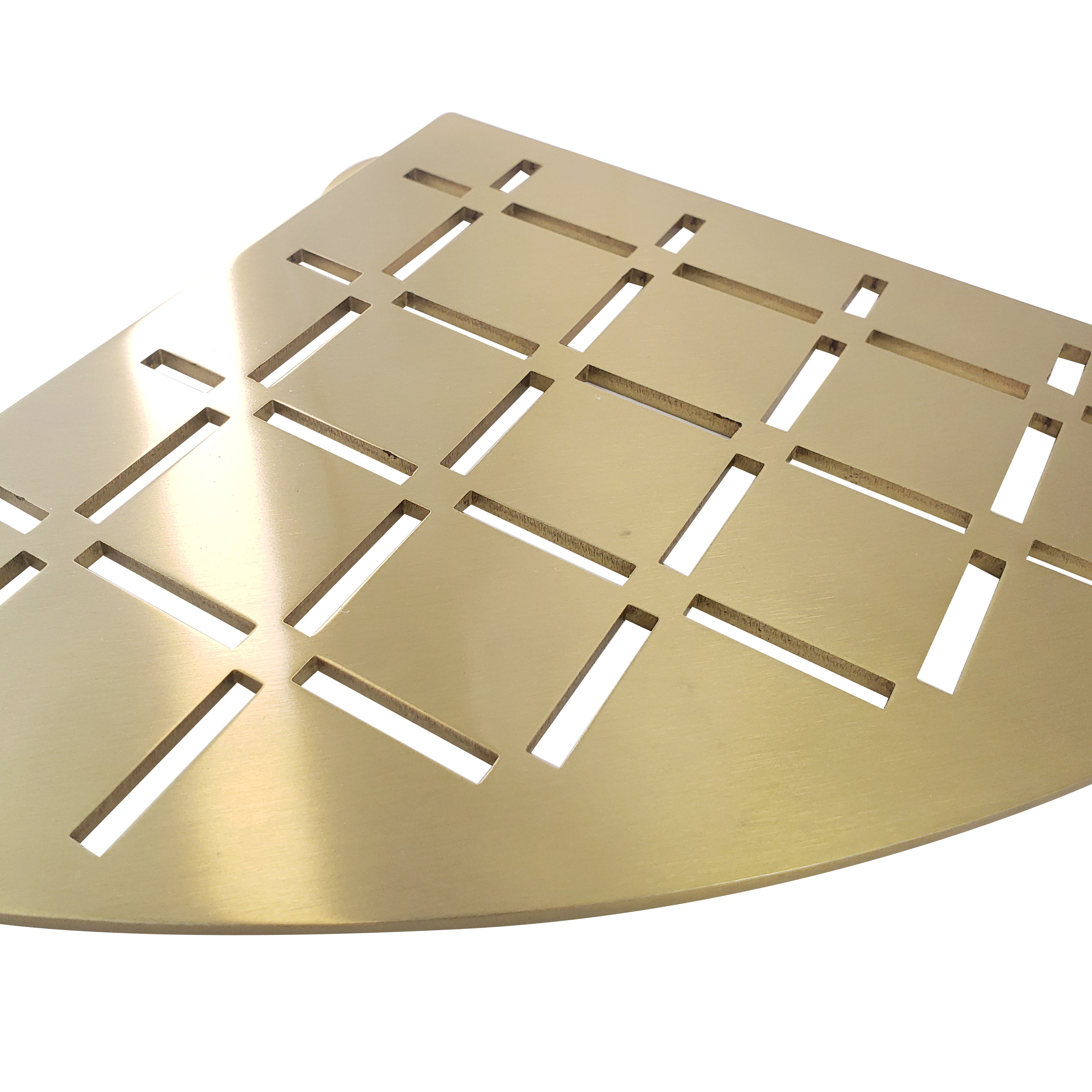 FROSCH Stainless Steel Shower Shelf, Corner - Quadrant (Brushed Brass) [BOX of 10 Shelves]