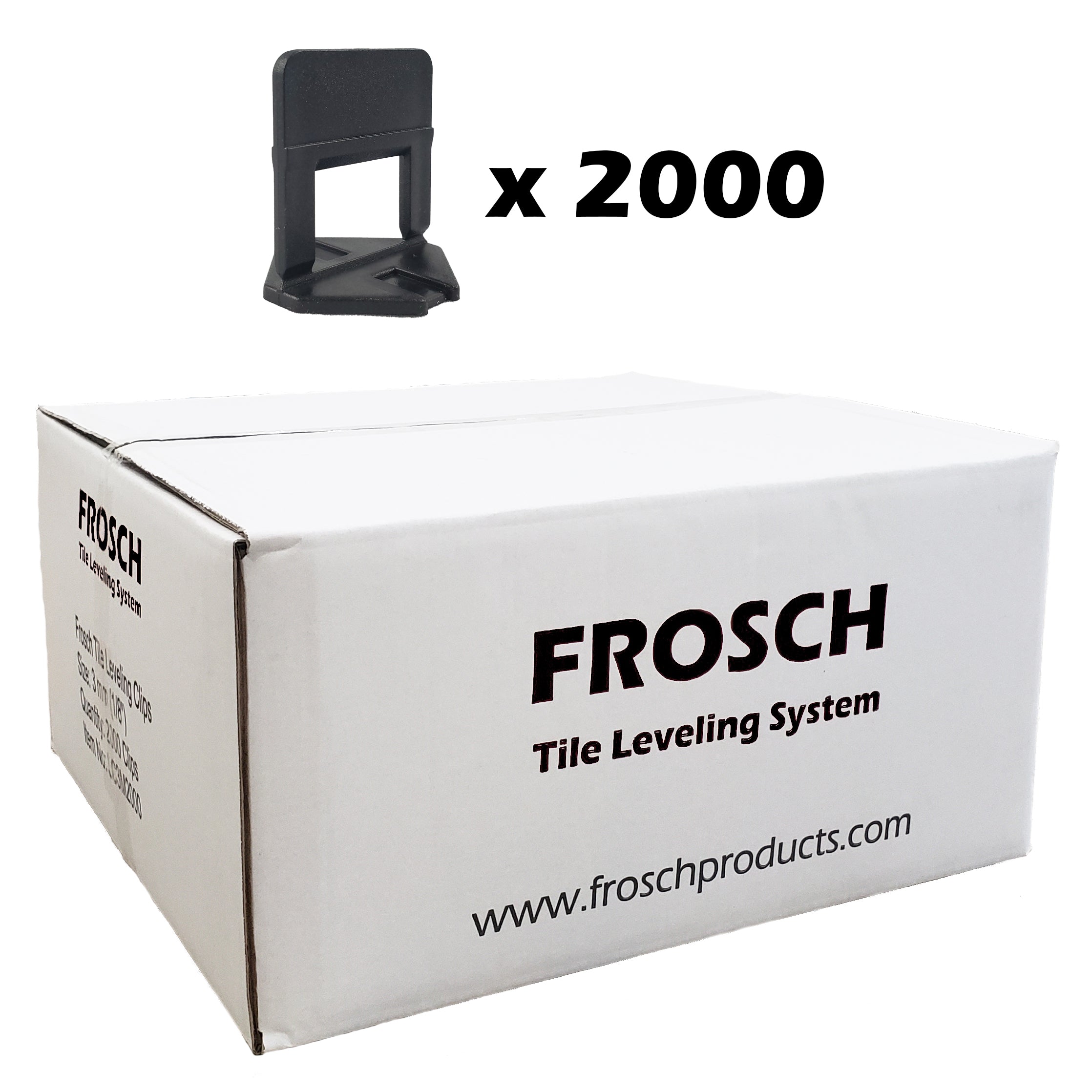 FROSCH Tile Leveling System - 1/8" (3mm) Clips [2000 clips]