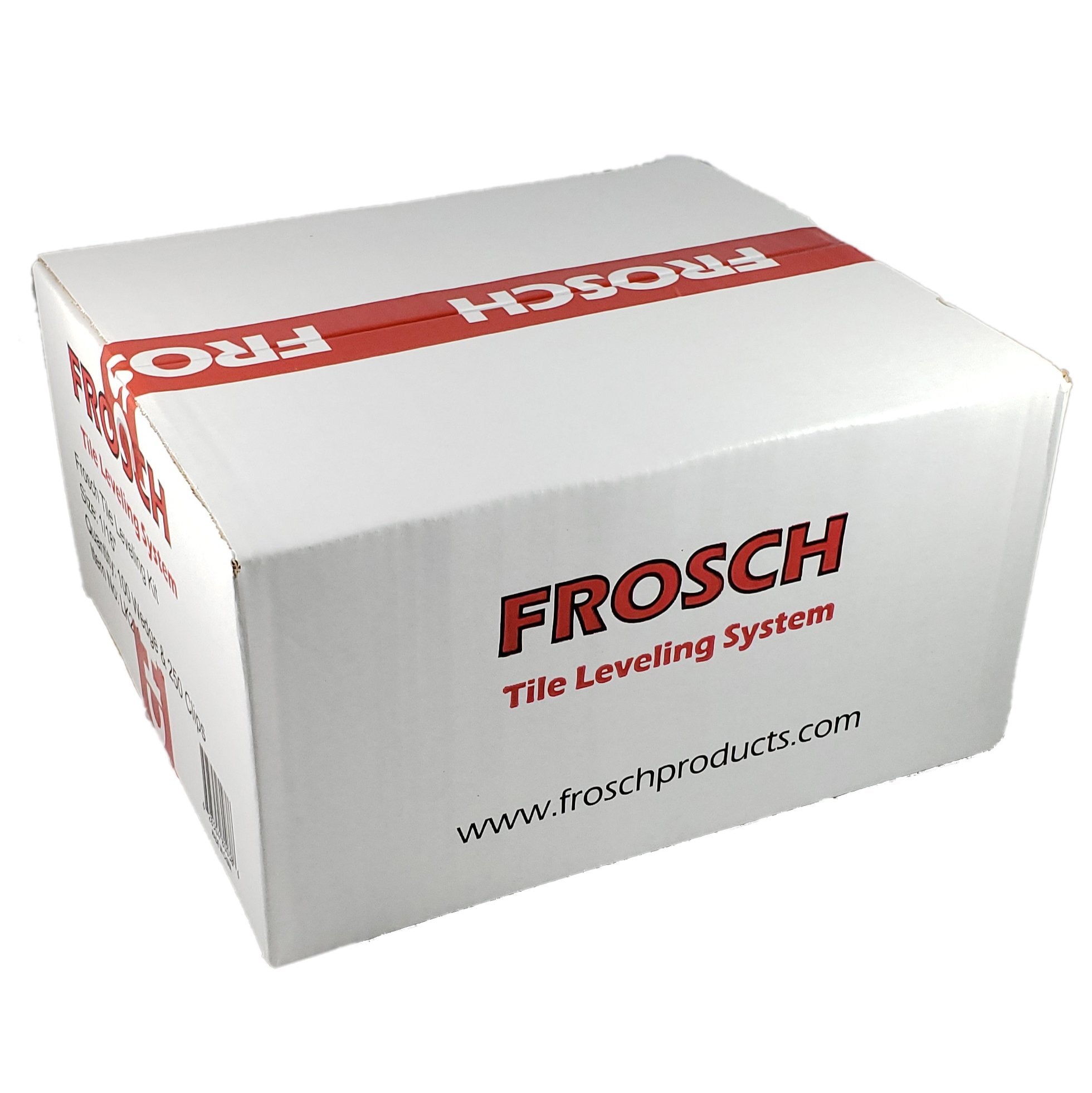 FROSCH Tile Leveling System Kit - 1/16" (1.5mm), 250 Clips & 100 Wedges [CASE of 6 BOXES]